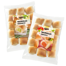 Mini broodjes kruidenboter of Margherita